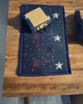 Galaxy Dreams Foldable Mat ( Navy Blue with Star Pattern )